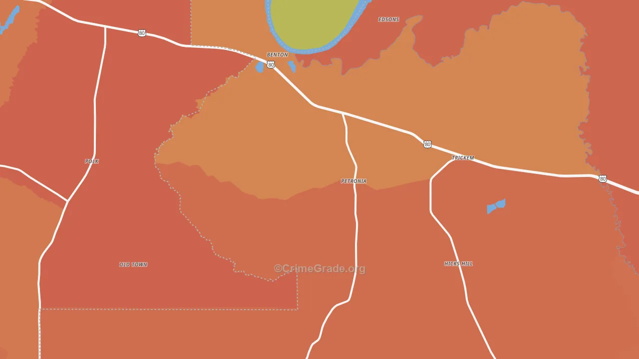 36785, AL Map of Vehicle Theft Rates