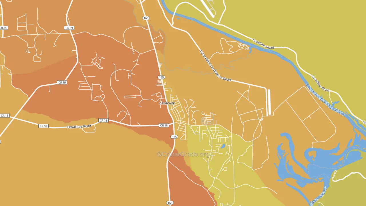 36856, AL Map of Vehicle Theft Rates