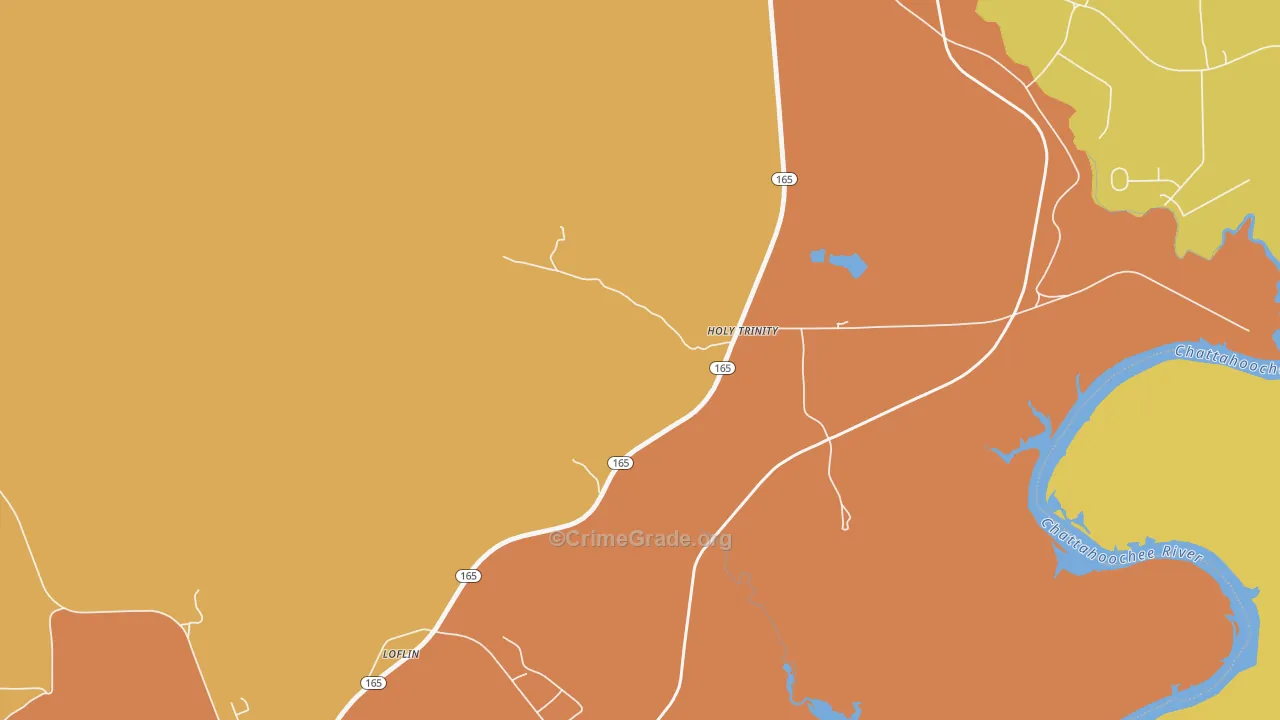 36859, AL Map of Vehicle Theft Rates