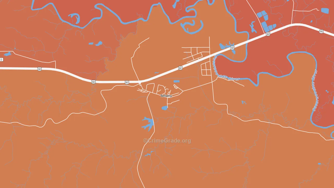 36901, AL Map of Vehicle Theft Rates