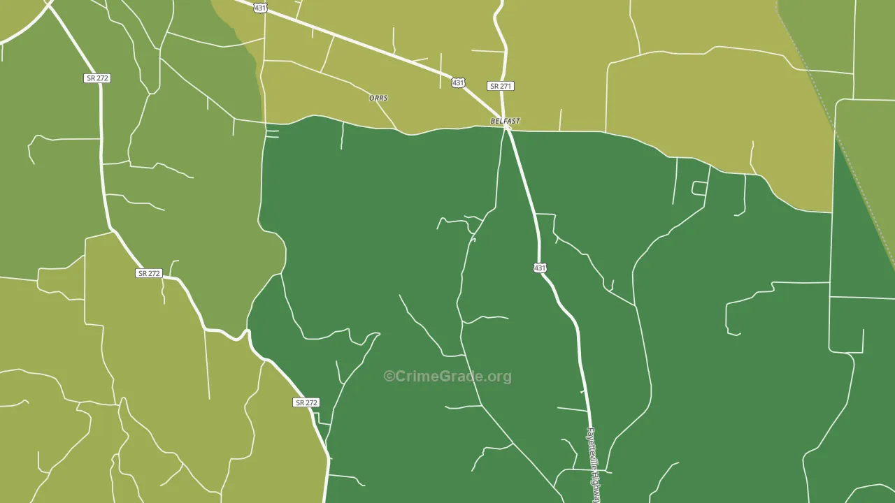 37019, TN Map of Vehicle Theft Rates
