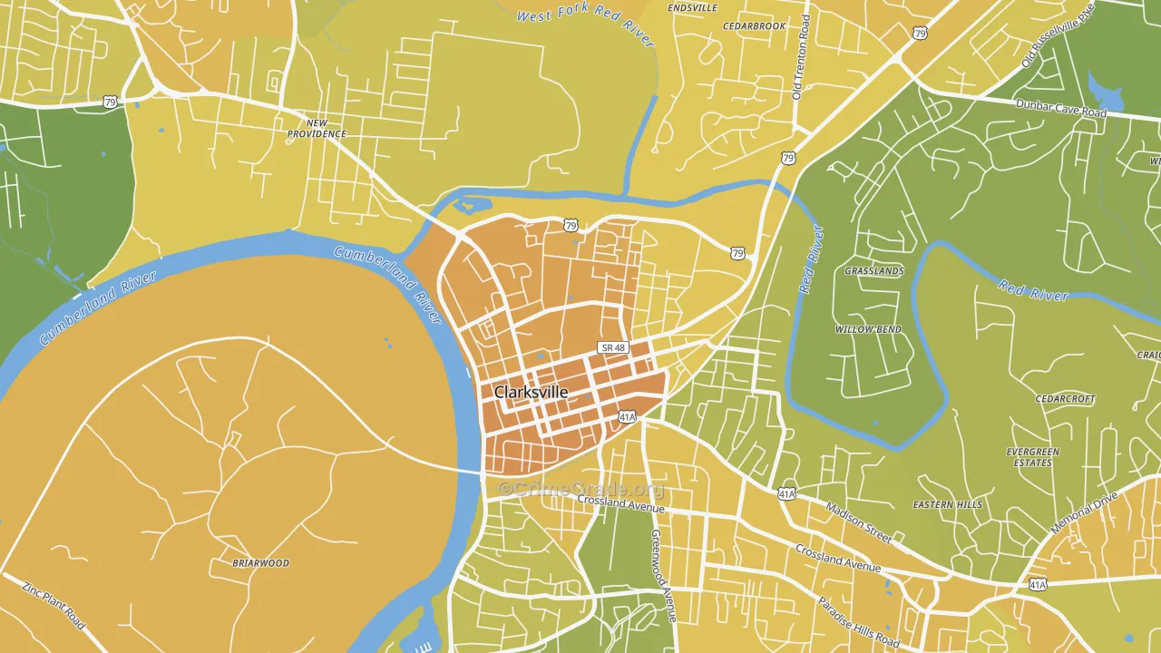 37044, TN Map of Vehicle Theft Rates