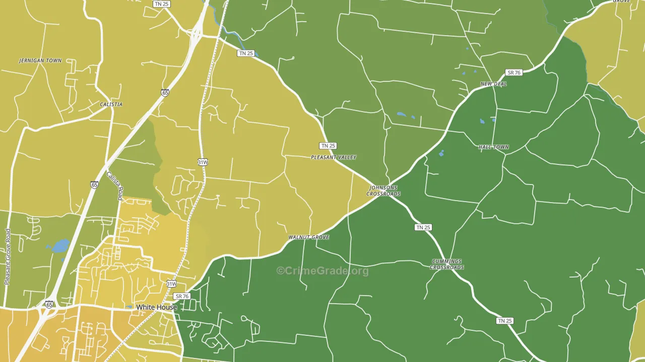 37048, TN Map of Vehicle Theft Rates