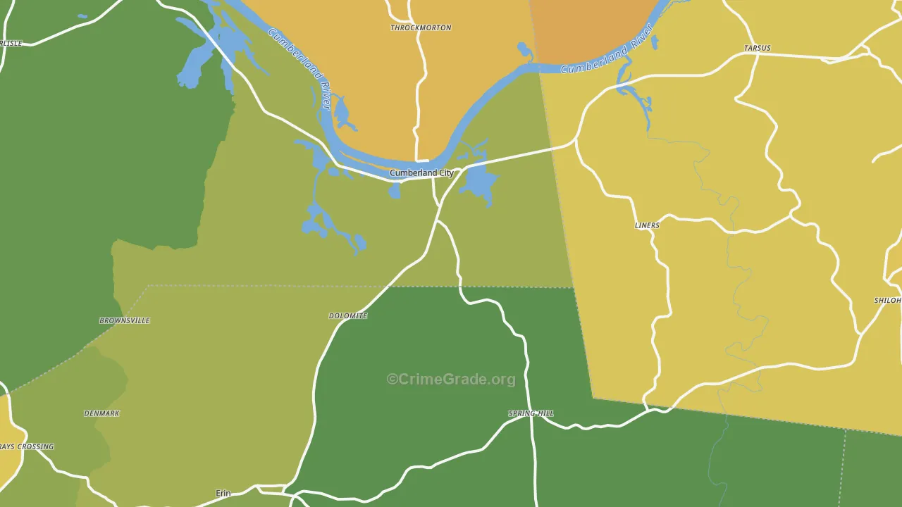 37050, TN Map of Vehicle Theft Rates