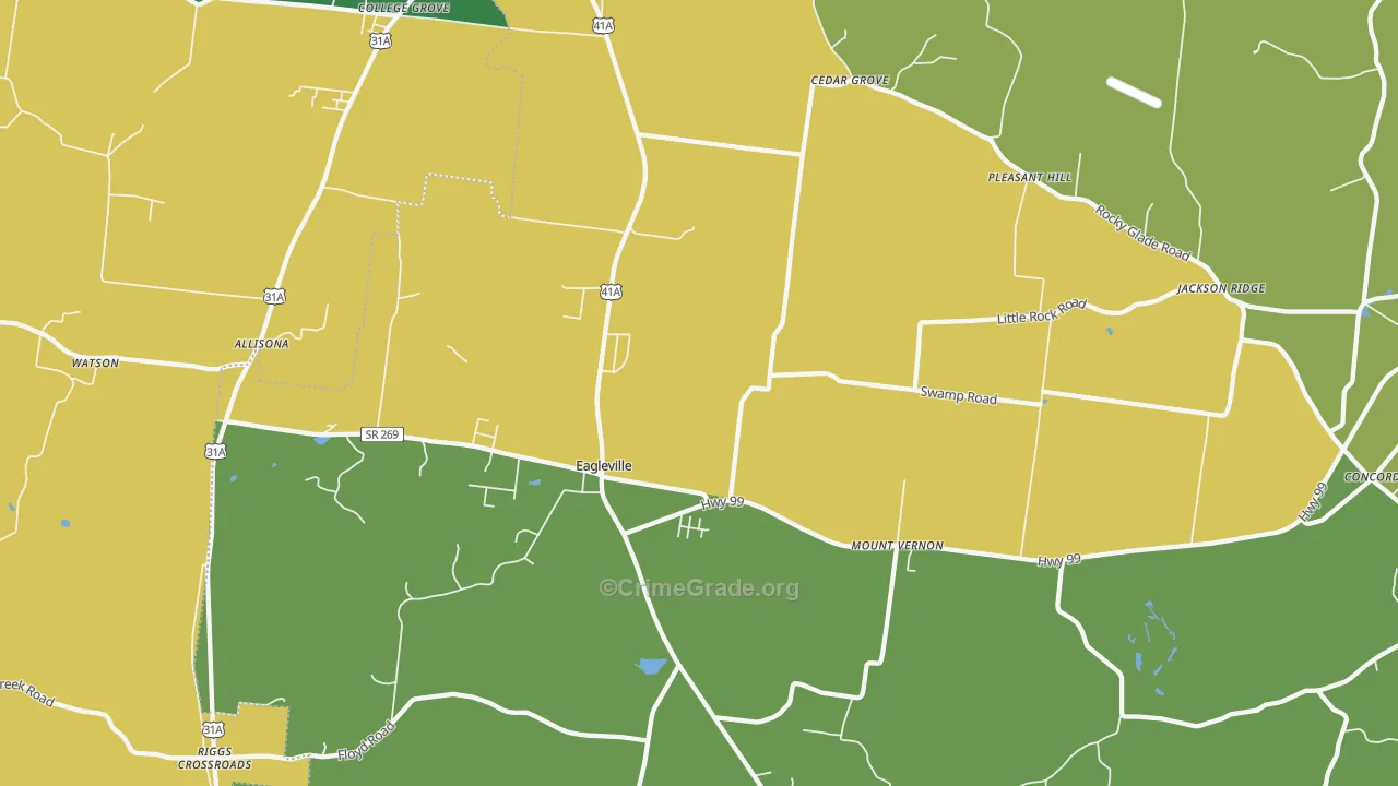 37060, TN Map of Vehicle Theft Rates