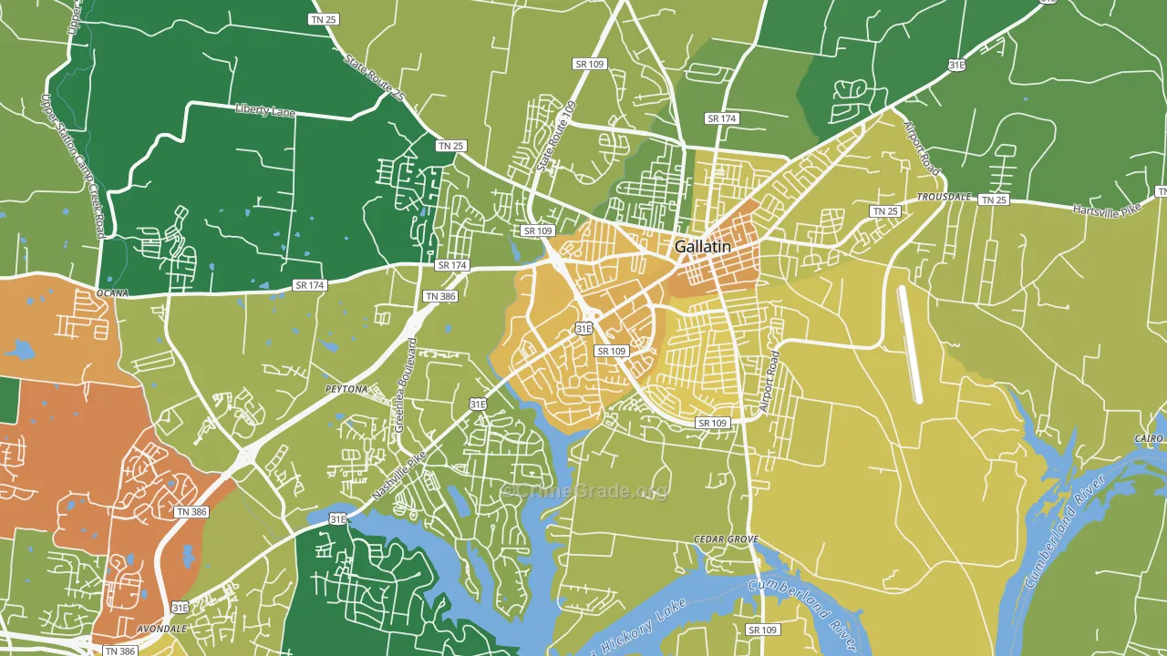 37066, TN Map of Vehicle Theft Rates