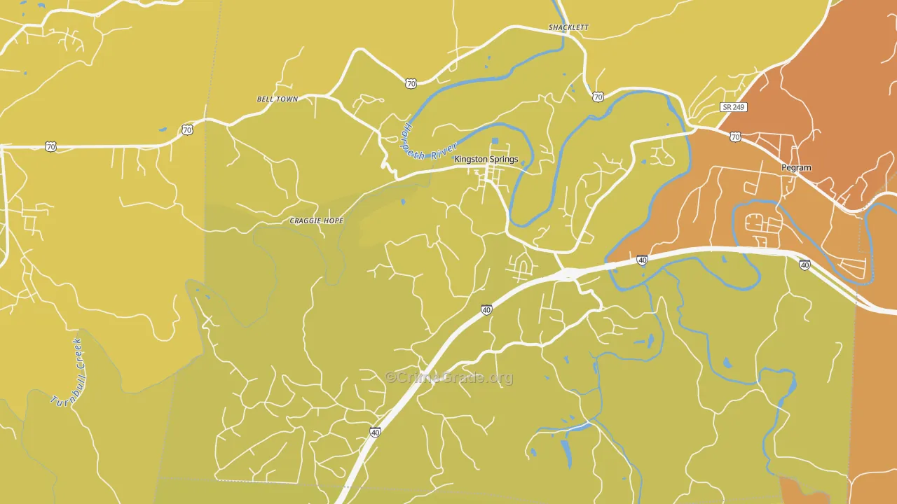 37082, TN Map of Vehicle Theft Rates