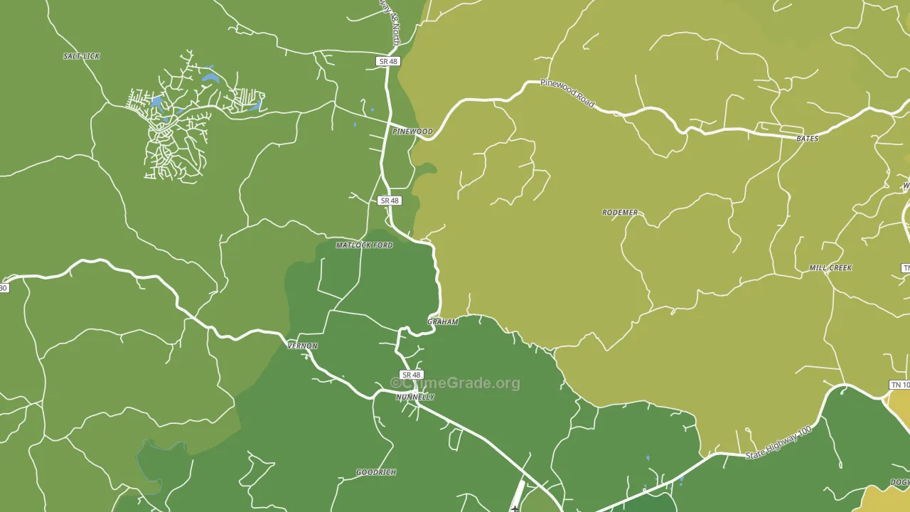 37137, TN Map of Vehicle Theft Rates
