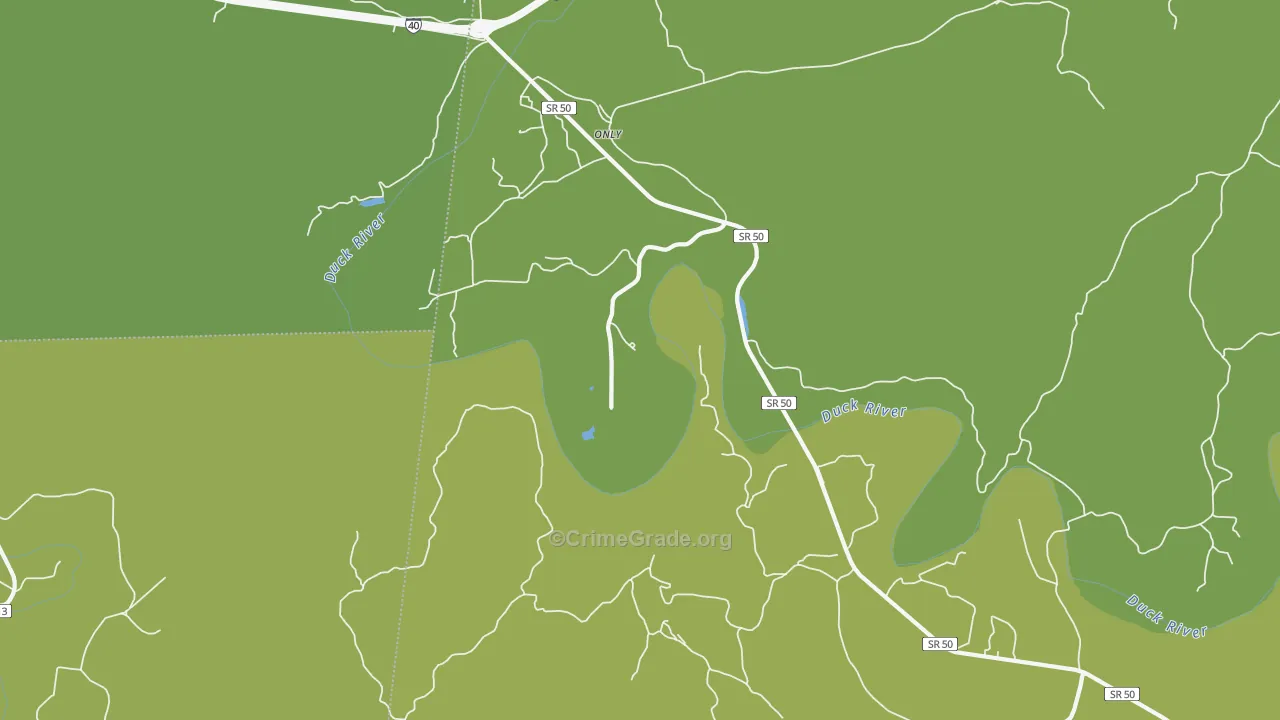 37140, TN Map of Vehicle Theft Rates