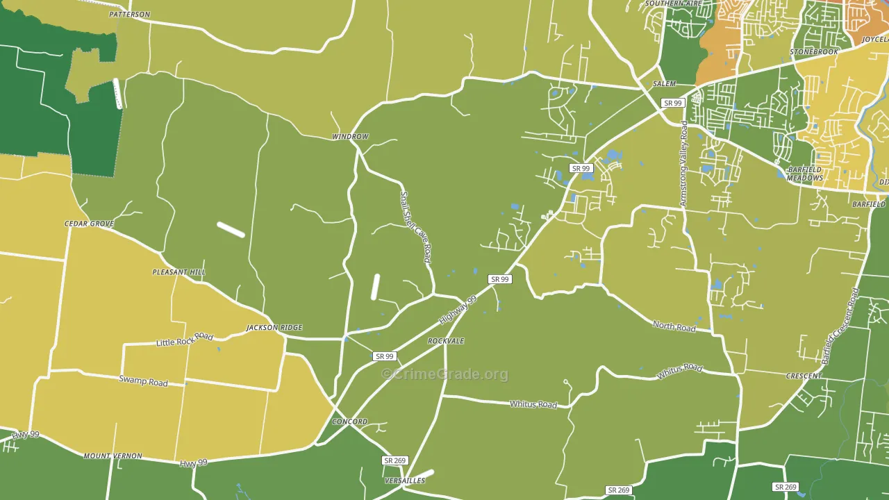 37153, TN Map of Vehicle Theft Rates