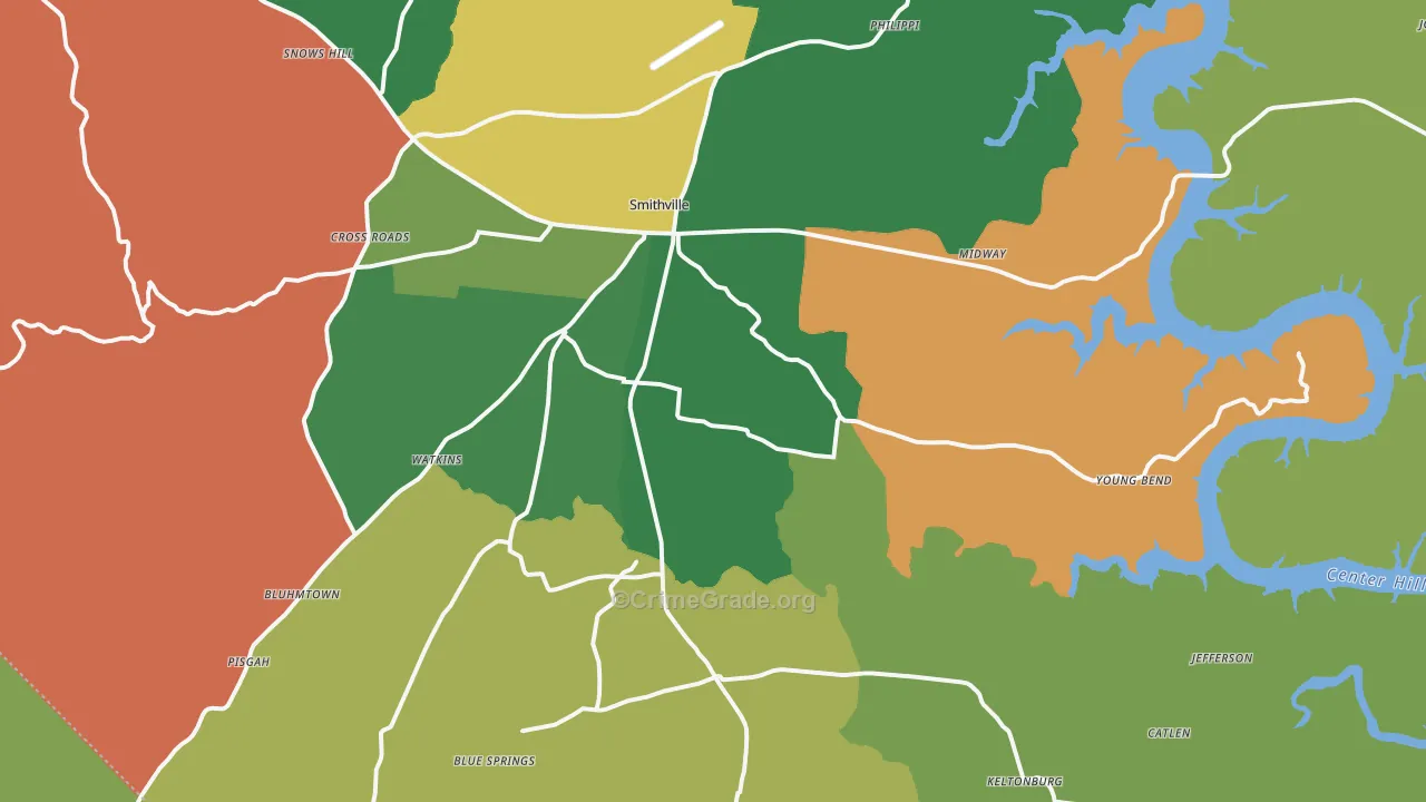 37166, TN Map of Vehicle Theft Rates