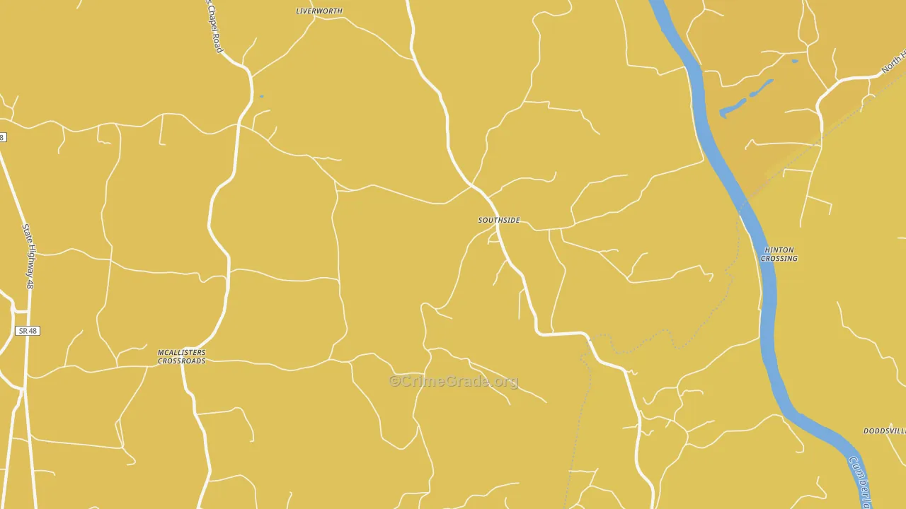 37171, TN Map of Vehicle Theft Rates