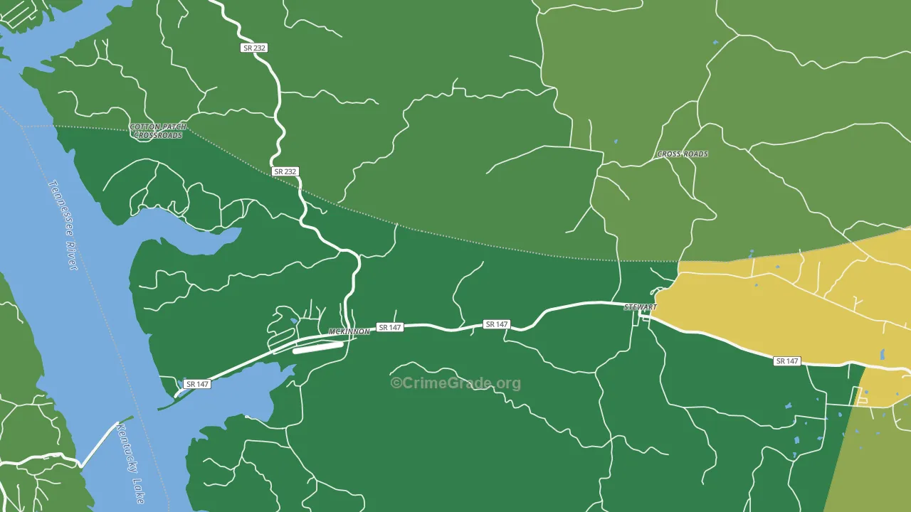 37175, TN Map of Vehicle Theft Rates