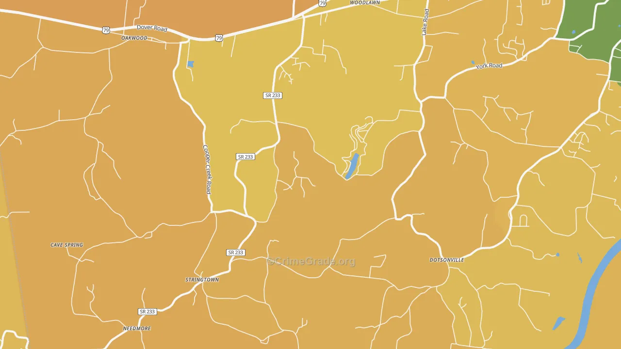 37191, TN Map of Vehicle Theft Rates