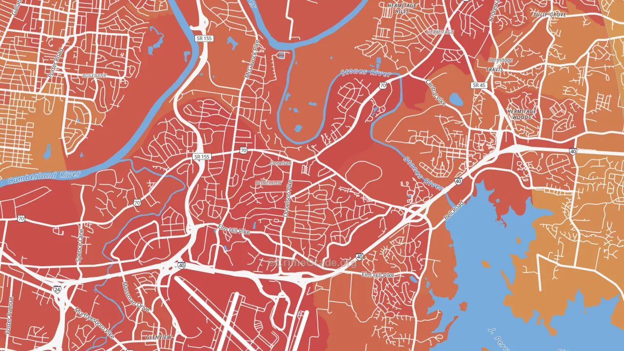 37214, TN Map of Vehicle Theft Rates