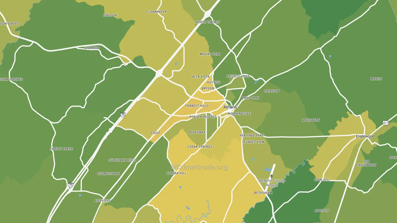 37303, TN Map of Vehicle Theft Rates
