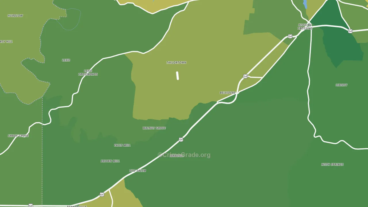 37306, TN Map of Vehicle Theft Rates