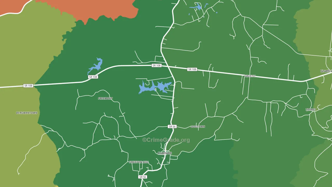 37313, TN Map of Vehicle Theft Rates