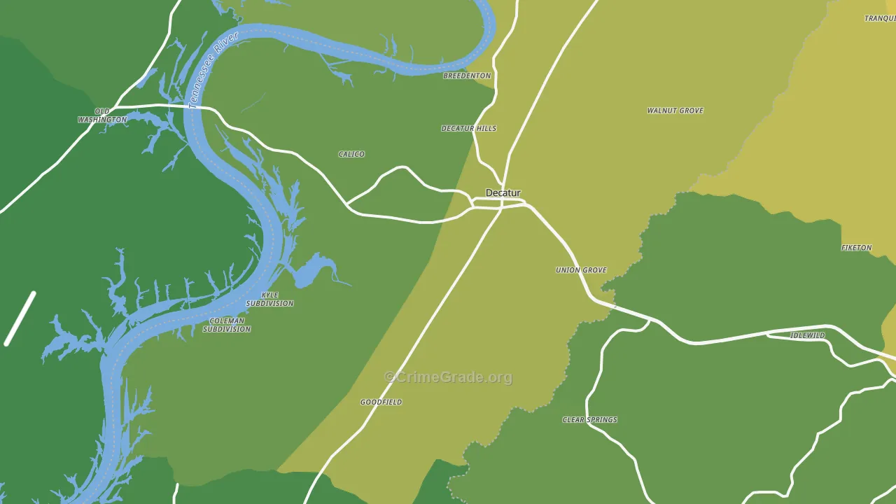 37322, TN Map of Vehicle Theft Rates