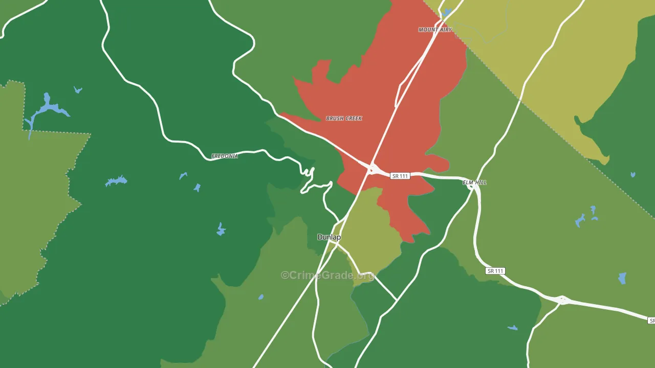 37327, TN Map of Vehicle Theft Rates