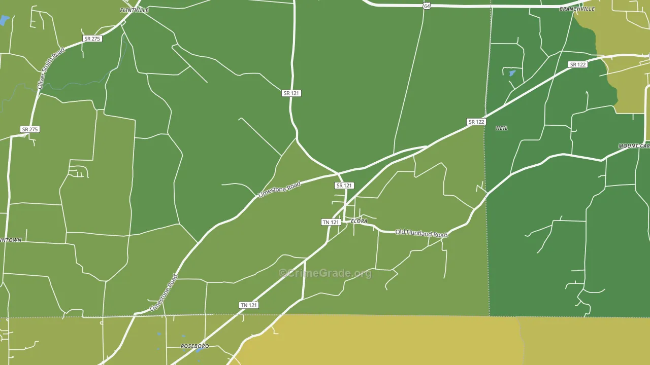 37328, TN Map of Vehicle Theft Rates