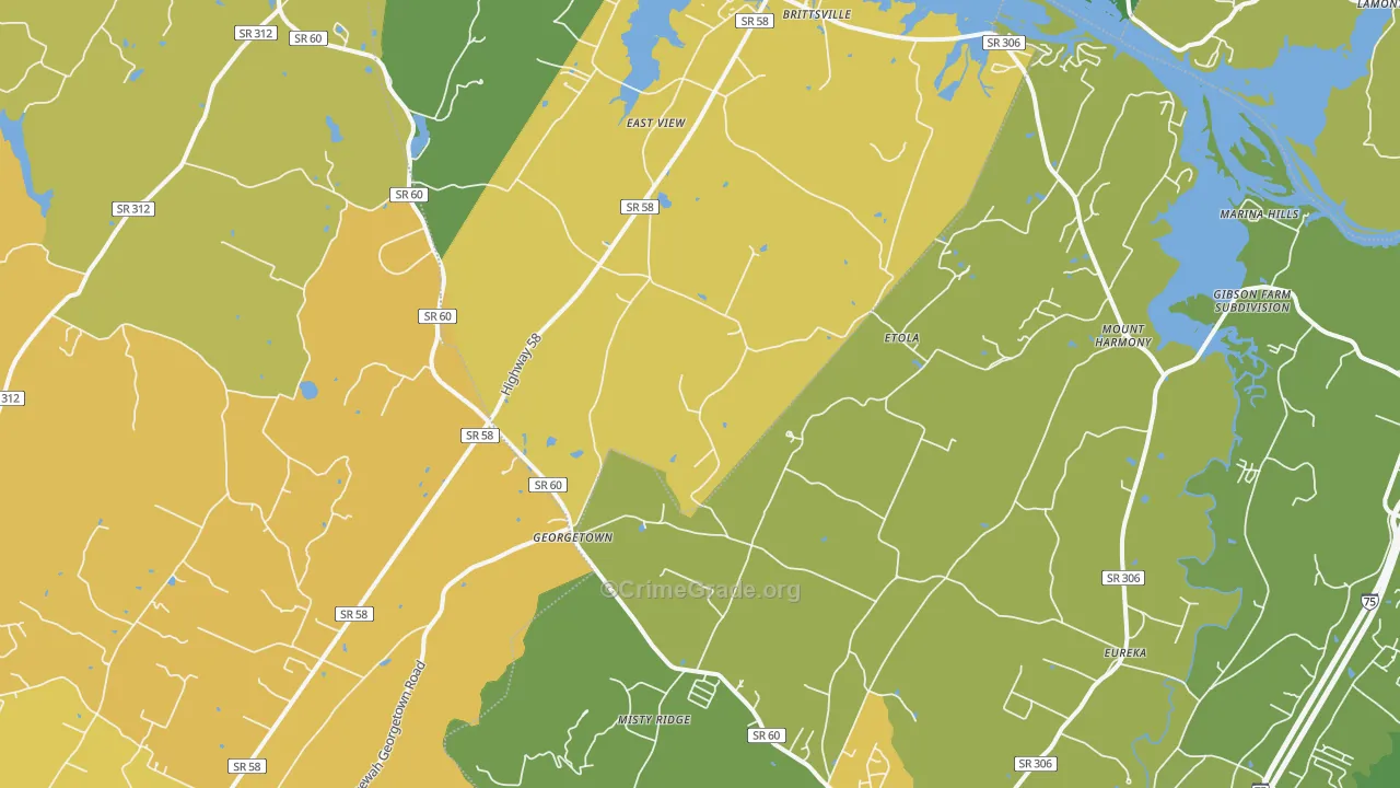 37336, TN Map of Vehicle Theft Rates
