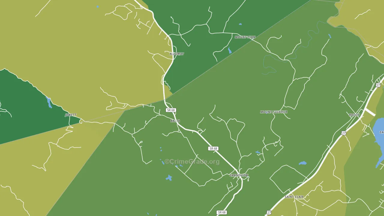37337, TN Map of Vehicle Theft Rates
