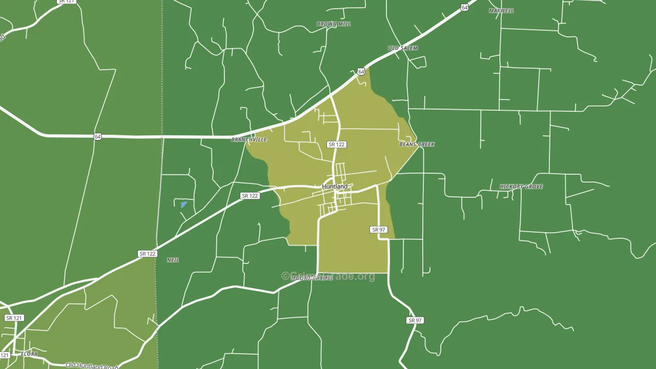 37345, TN Map of Vehicle Theft Rates