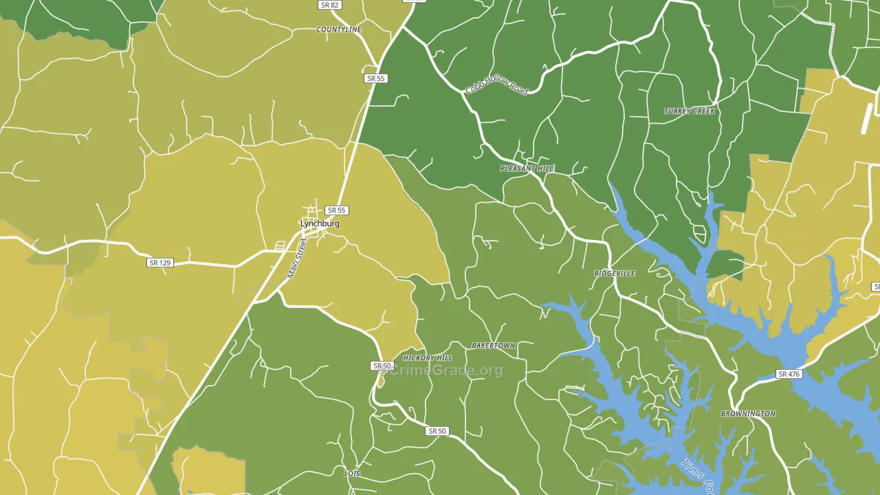 37352, TN Map of Vehicle Theft Rates