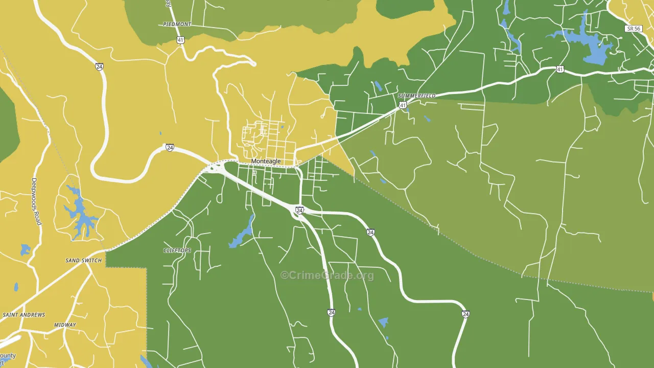 37356, TN Map of Vehicle Theft Rates