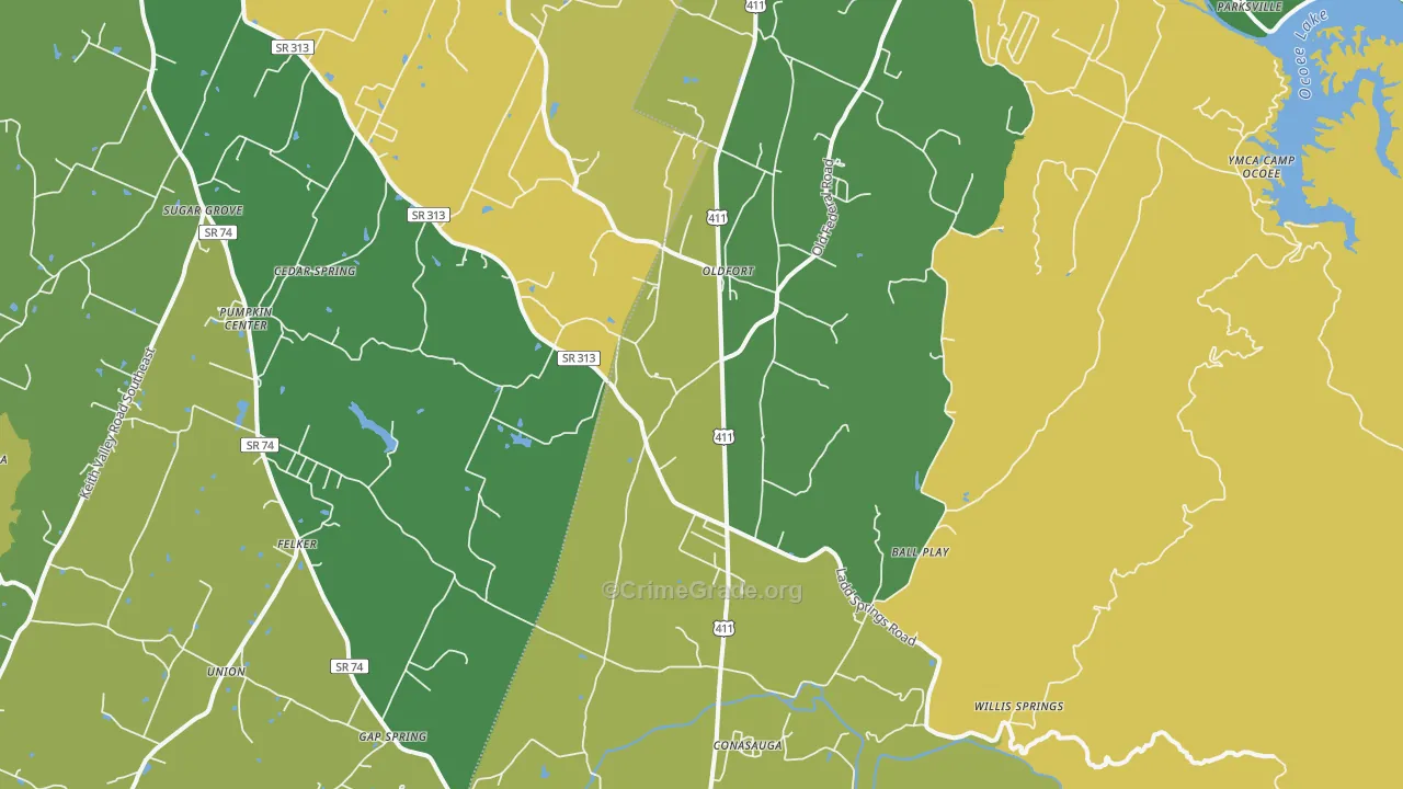 37362, TN Map of Vehicle Theft Rates