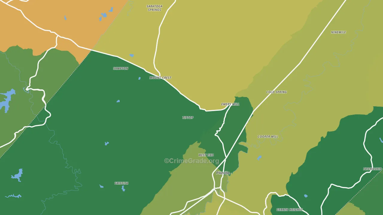 37367, TN Map of Vehicle Theft Rates