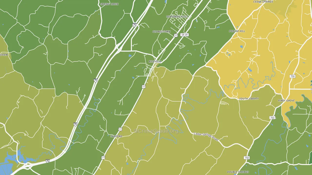 37370, TN Map of Vehicle Theft Rates
