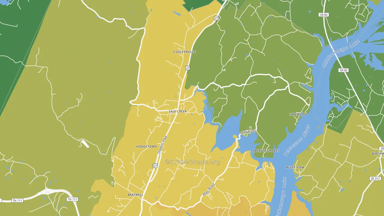 37373, TN Map of Vehicle Theft Rates