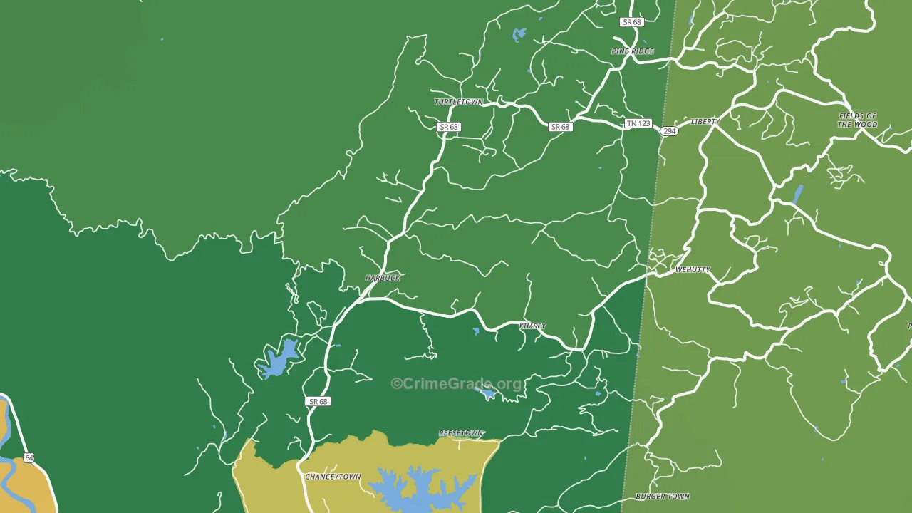 37391, TN Map of Vehicle Theft Rates