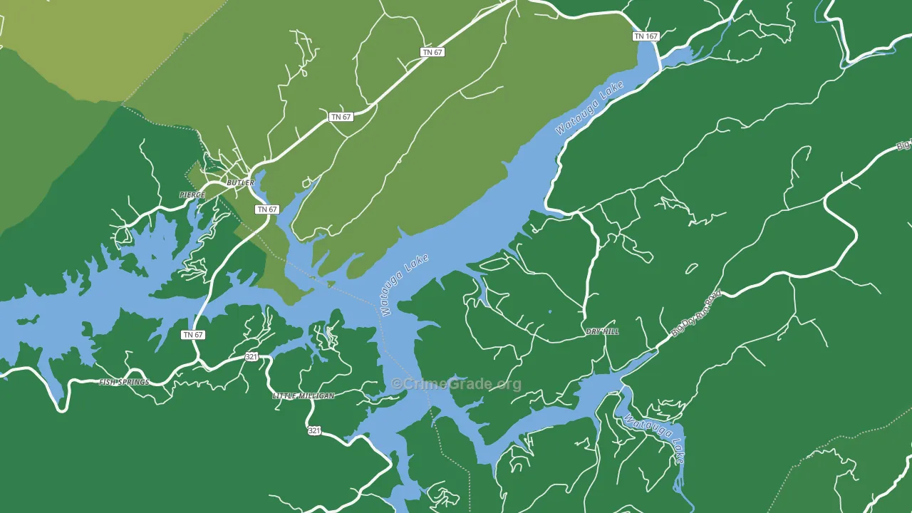 37640, TN Map of Vehicle Theft Rates
