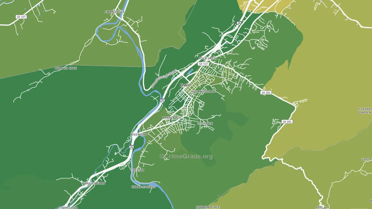 37650, TN Map of Vehicle Theft Rates