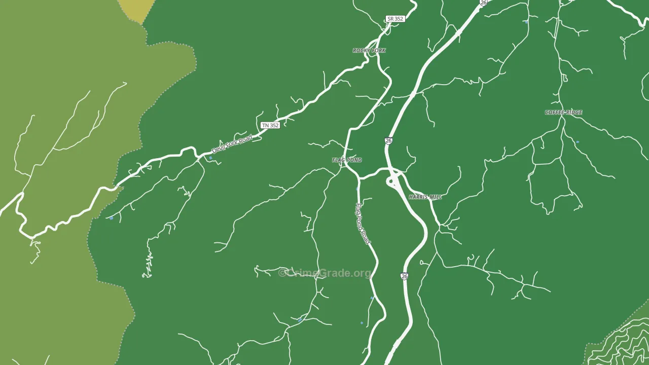 37657, TN Map of Vehicle Theft Rates