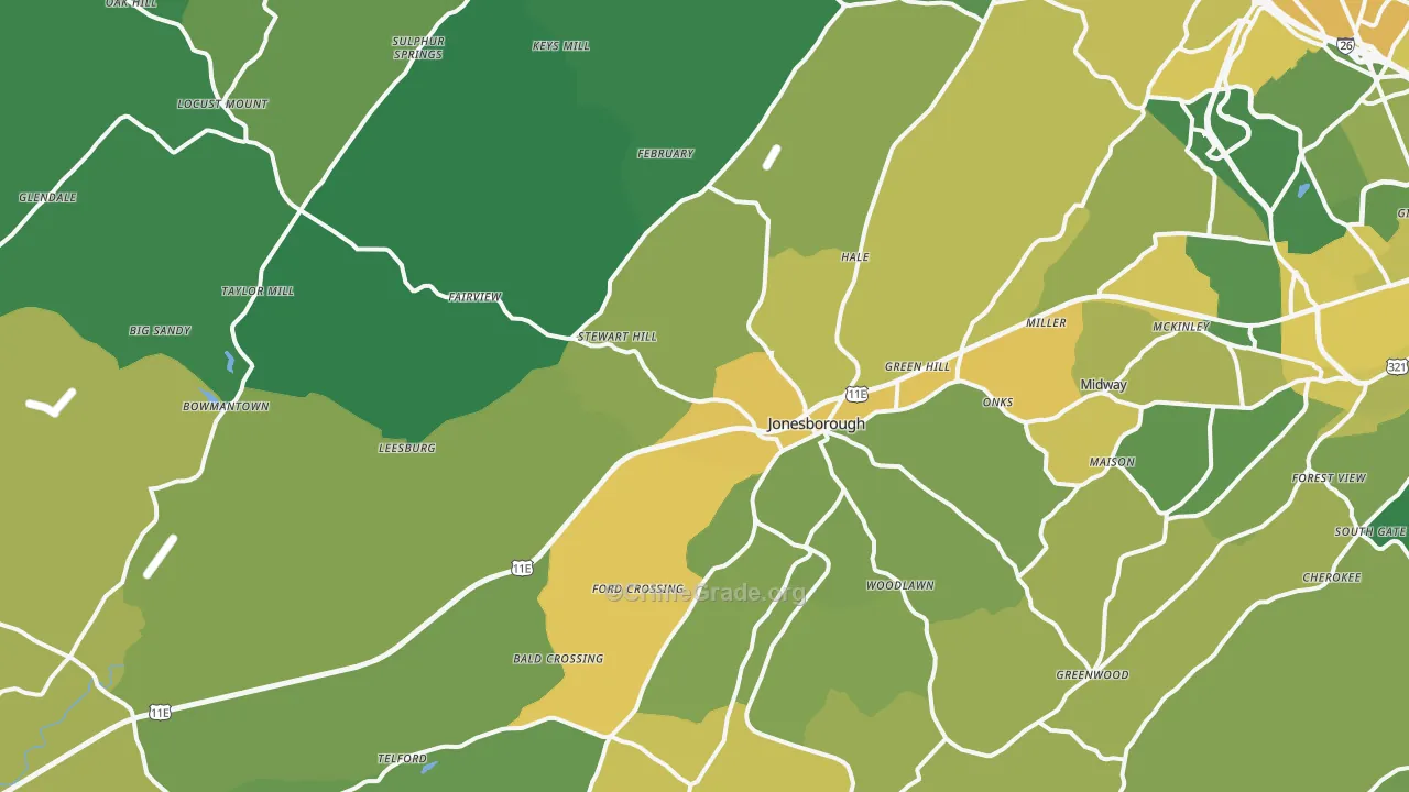 37659, TN Map of Vehicle Theft Rates