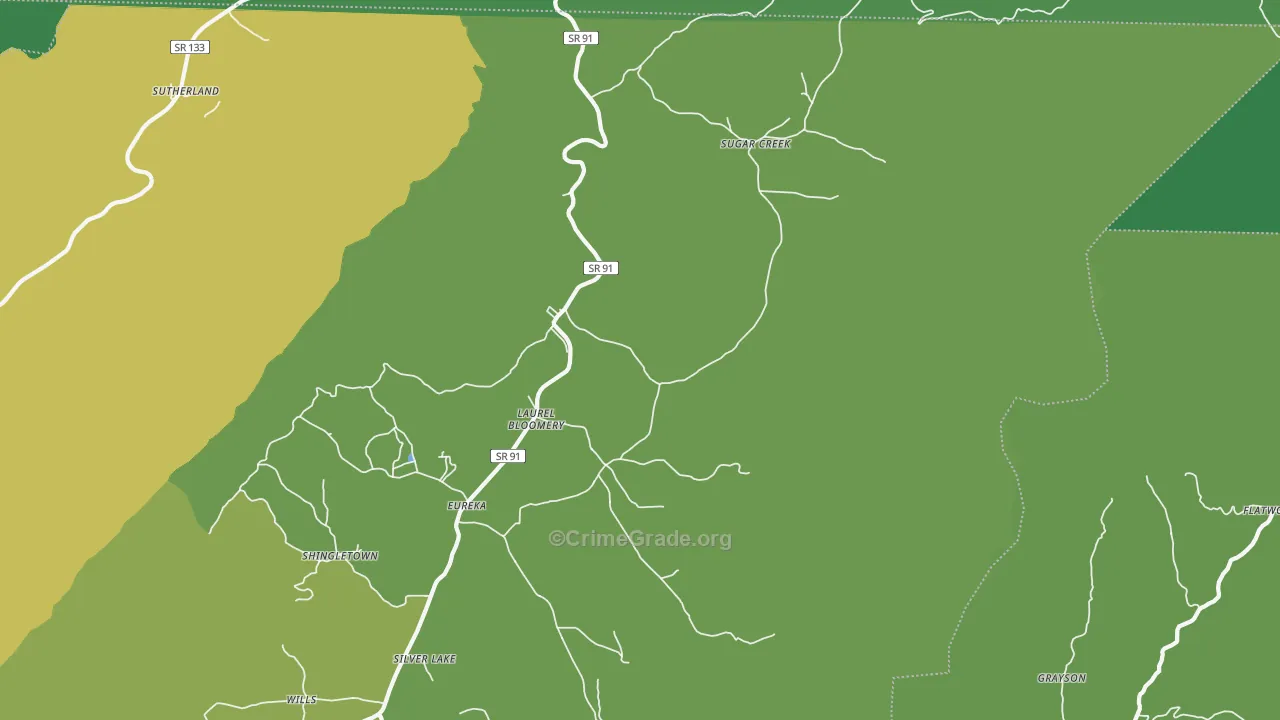 37680, TN Map of Vehicle Theft Rates