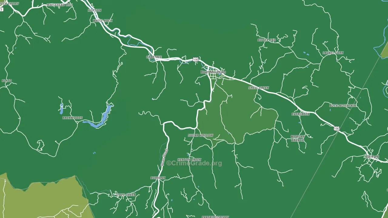 37687, TN Map of Vehicle Theft Rates