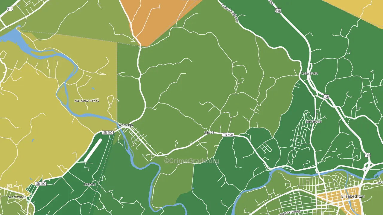 37694, TN Map of Vehicle Theft Rates