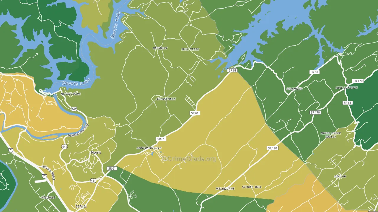 37705, TN Map of Vehicle Theft Rates