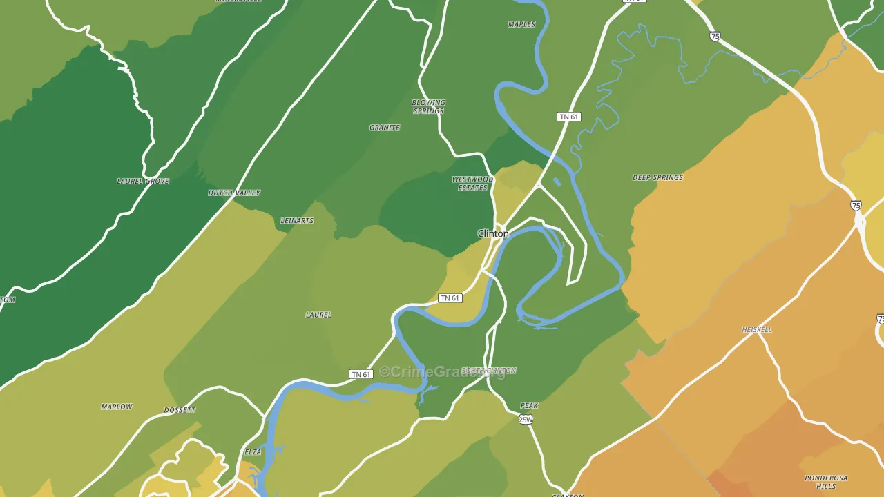 37716, TN Map of Vehicle Theft Rates