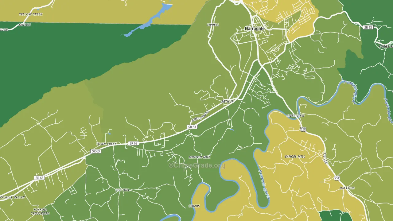 37724, TN Map of Vehicle Theft Rates