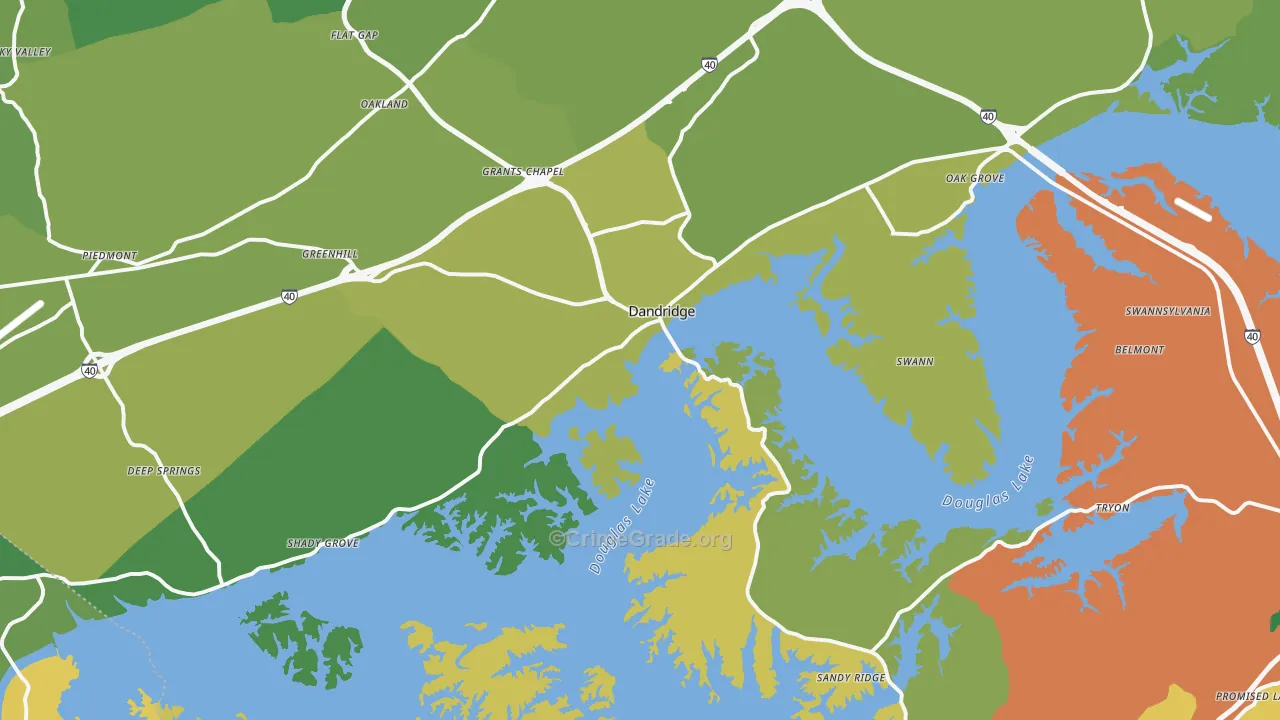 37725, TN Map of Vehicle Theft Rates