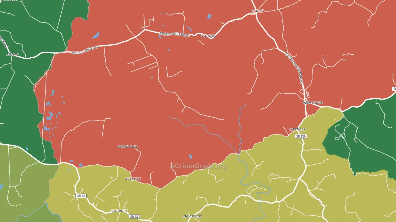 37726, TN Map of Vehicle Theft Rates