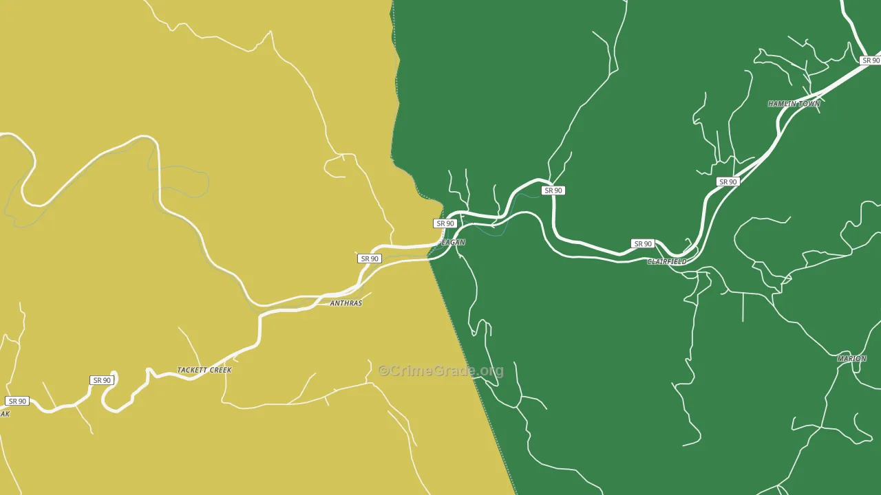 37730, TN Map of Vehicle Theft Rates