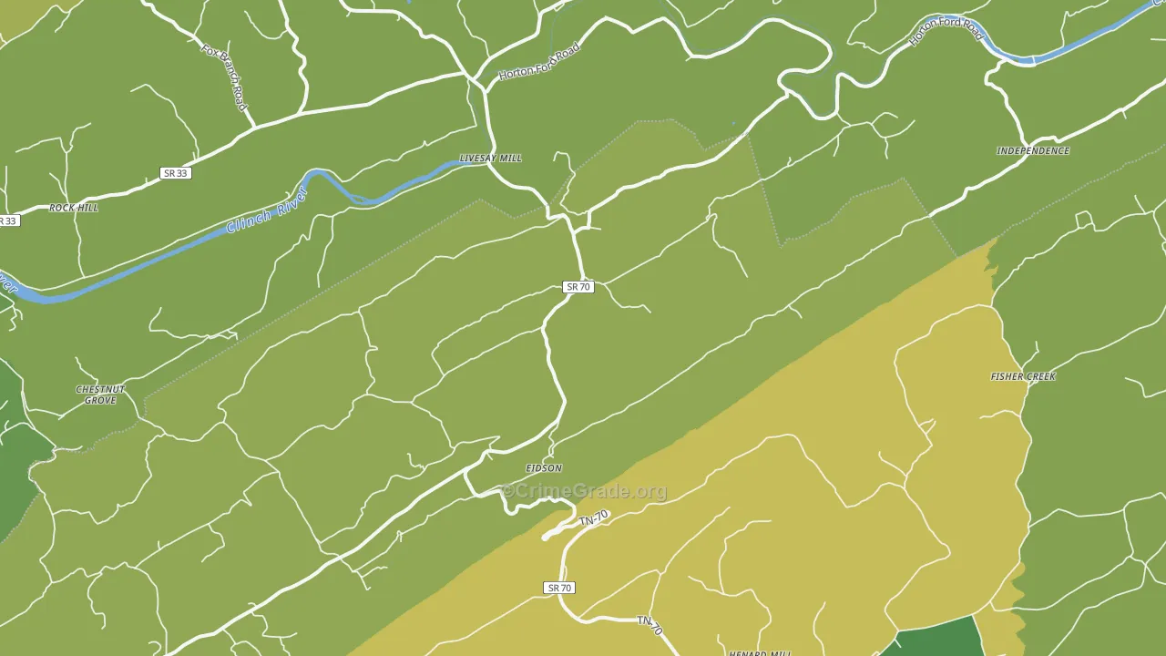 37731, TN Map of Vehicle Theft Rates