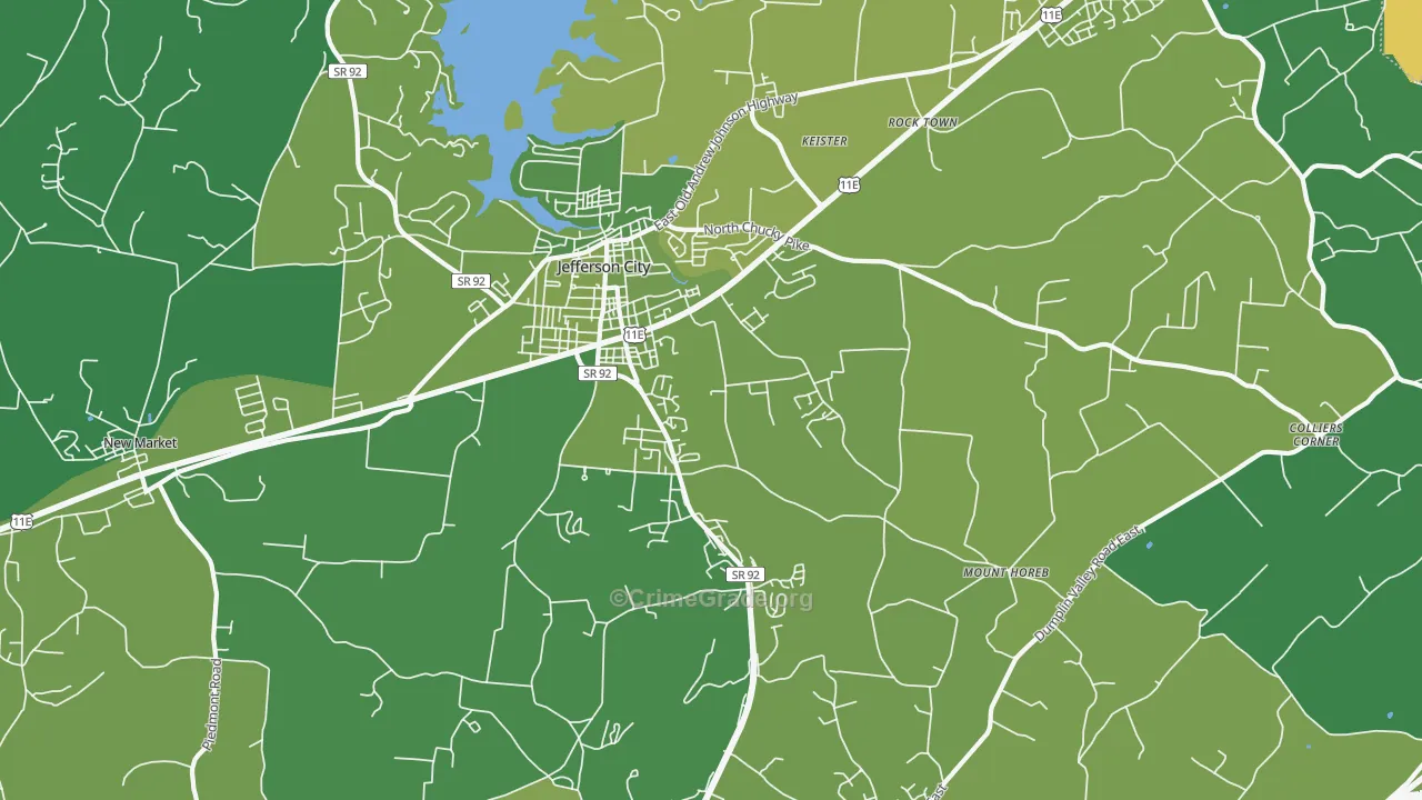 37760, TN Map of Vehicle Theft Rates